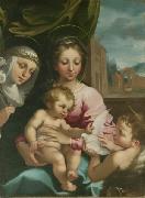 Rutilio Manetti Virgin and Child with the Young Saint John the Baptist and Saint Catherine of Siena Sweden oil painting artist